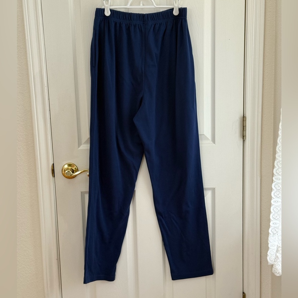 Navy Blue Knit Pants size L Tall - Picture 6 of 11